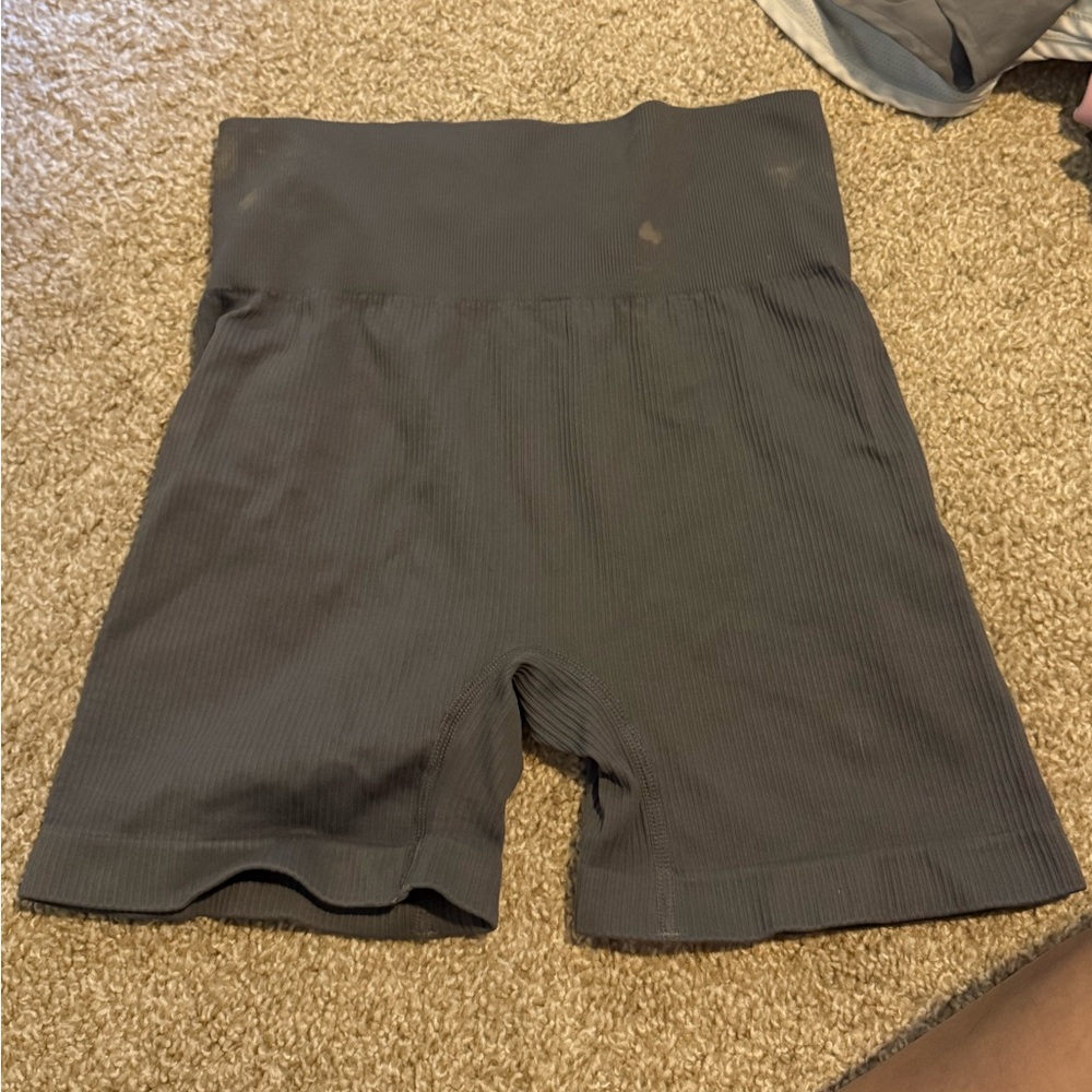 Women's Gray High-Waisted Shorts